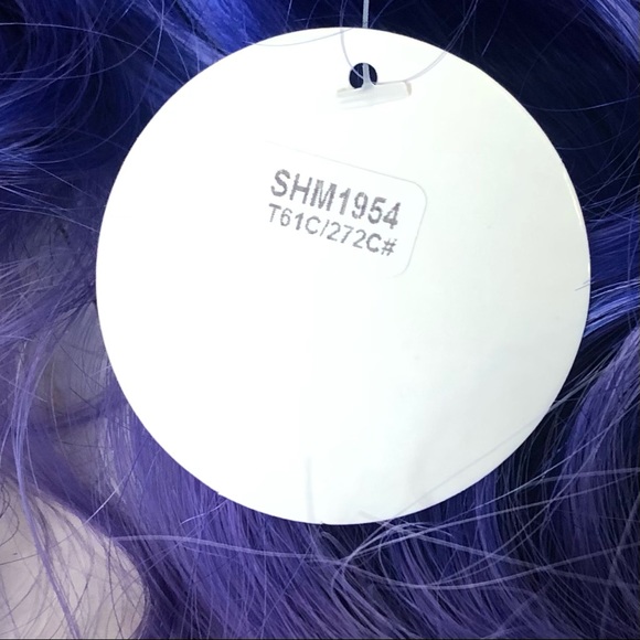 Blue to Purple Ombré Shoulder Length Wavy Wig without Bangs - New, never worn - Picture 7 of 9